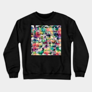 Rainbow Splatter Doodle Dots Crewneck Sweatshirt